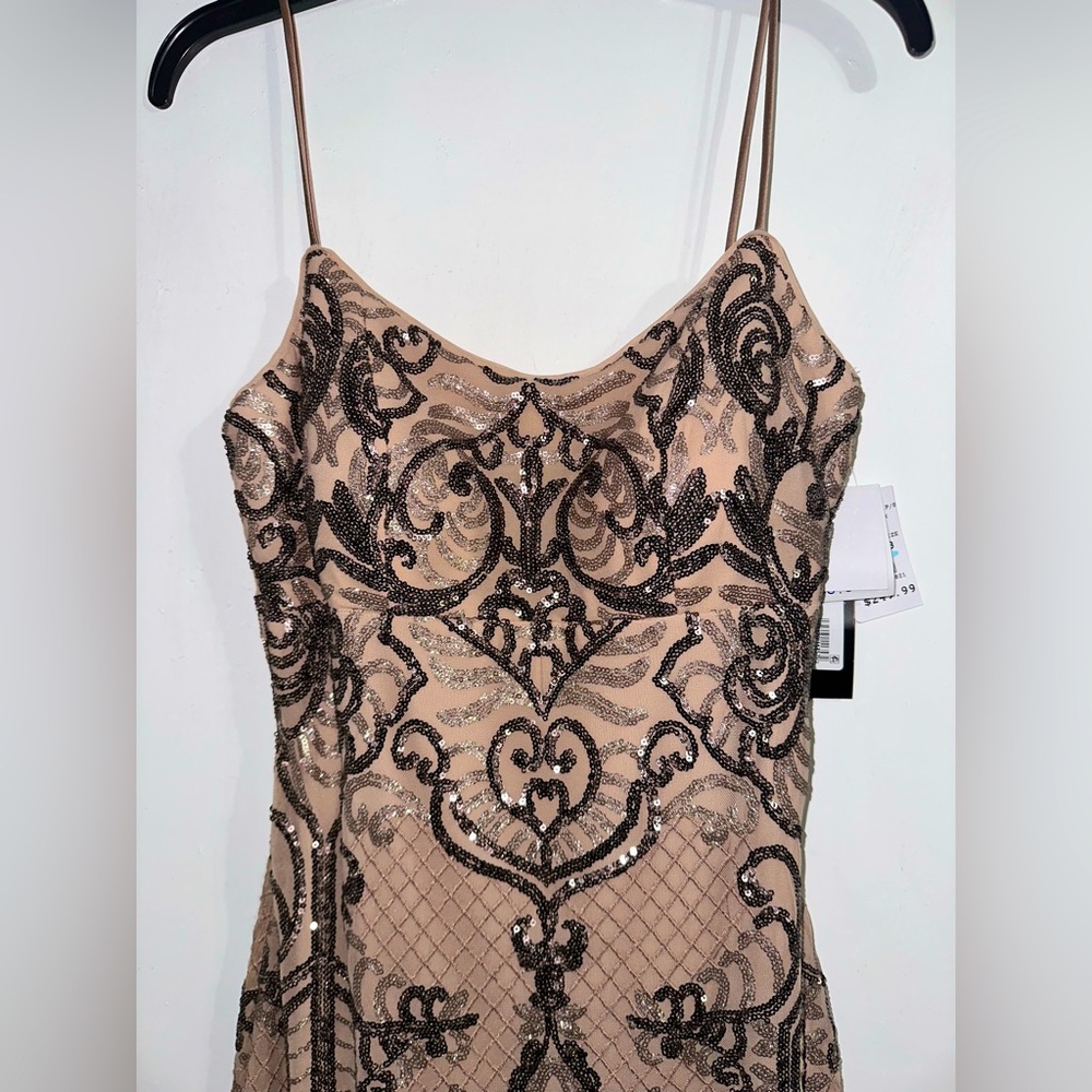 Camille la vie, Brand: Betsy Adam, bronze, prom dress. Size 8(petite).